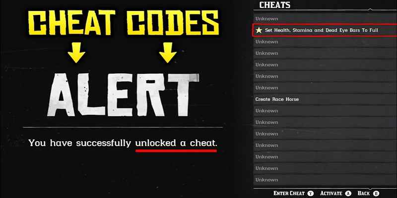 Red Dead Redemption cheat codes